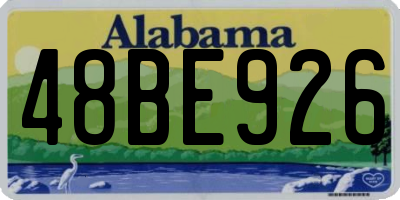 AL license plate 48BE926