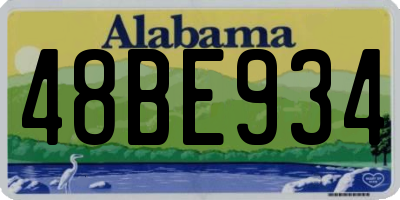 AL license plate 48BE934