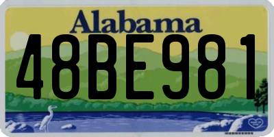 AL license plate 48BE981