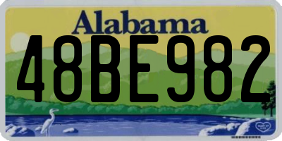 AL license plate 48BE982