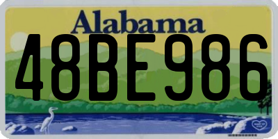 AL license plate 48BE986