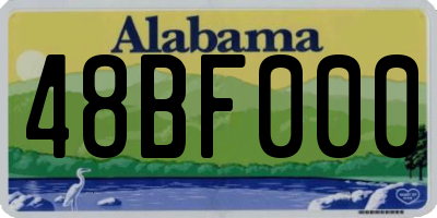 AL license plate 48BF000