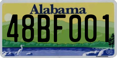 AL license plate 48BF001