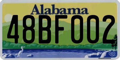 AL license plate 48BF002