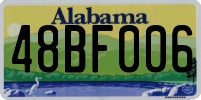 AL license plate 48BF006