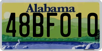 AL license plate 48BF010