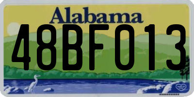 AL license plate 48BF013