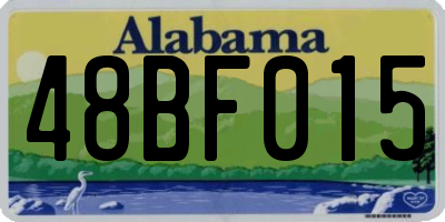 AL license plate 48BF015