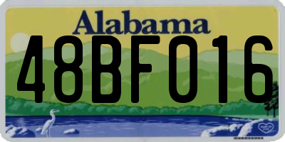 AL license plate 48BF016