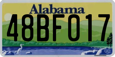 AL license plate 48BF017