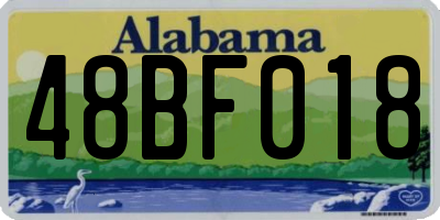 AL license plate 48BF018