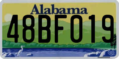 AL license plate 48BF019