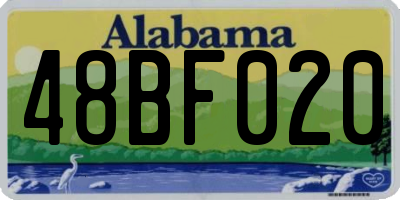 AL license plate 48BF020