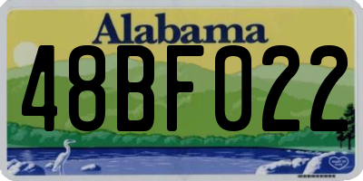 AL license plate 48BF022