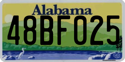AL license plate 48BF025