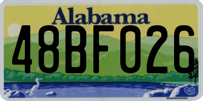 AL license plate 48BF026