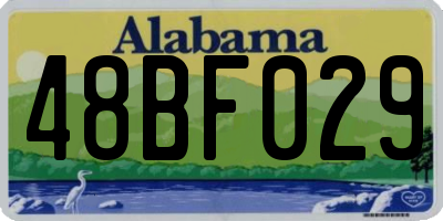 AL license plate 48BF029