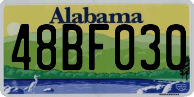 AL license plate 48BF030