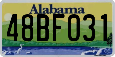 AL license plate 48BF031