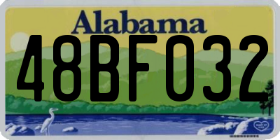 AL license plate 48BF032