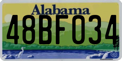 AL license plate 48BF034