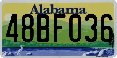 AL license plate 48BF036