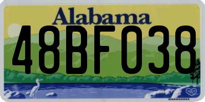 AL license plate 48BF038
