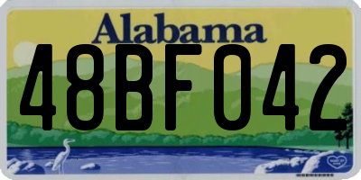 AL license plate 48BF042