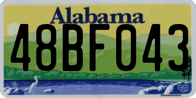 AL license plate 48BF043