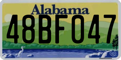AL license plate 48BF047