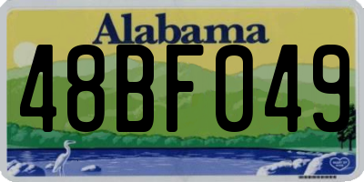 AL license plate 48BF049