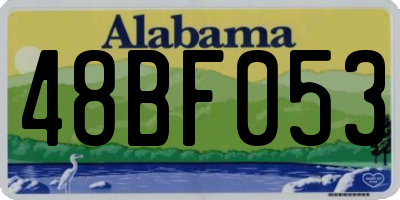 AL license plate 48BF053