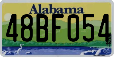 AL license plate 48BF054