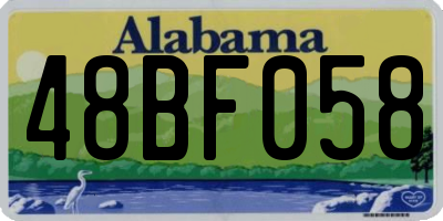 AL license plate 48BF058