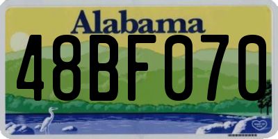AL license plate 48BF070
