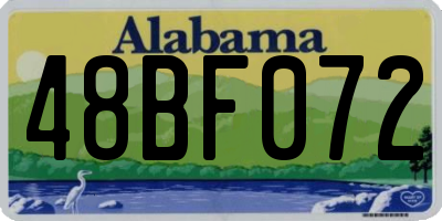 AL license plate 48BF072