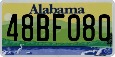 AL license plate 48BF080