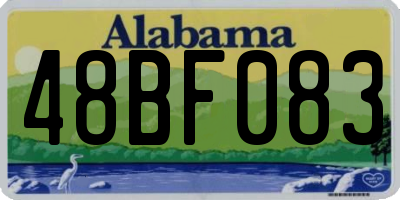 AL license plate 48BF083