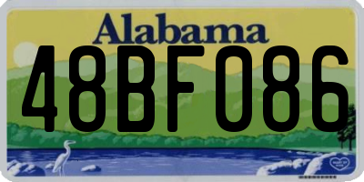 AL license plate 48BF086