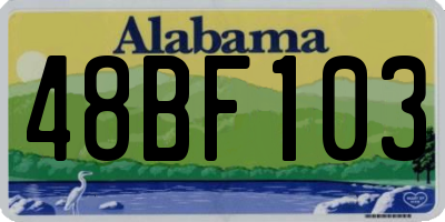 AL license plate 48BF103