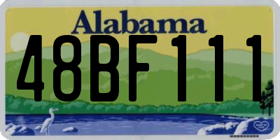 AL license plate 48BF111