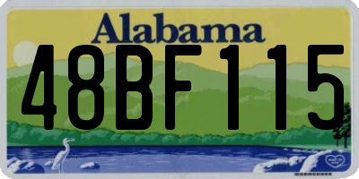 AL license plate 48BF115