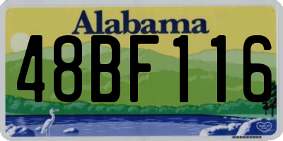 AL license plate 48BF116