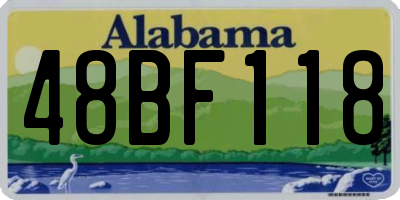 AL license plate 48BF118