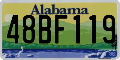 AL license plate 48BF119