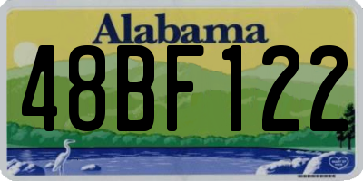 AL license plate 48BF122