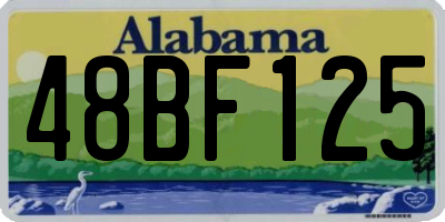 AL license plate 48BF125