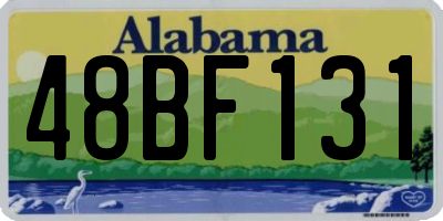 AL license plate 48BF131