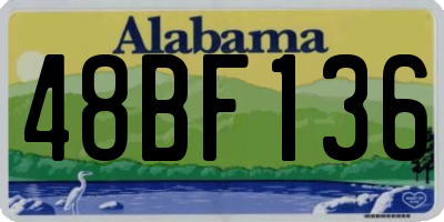 AL license plate 48BF136