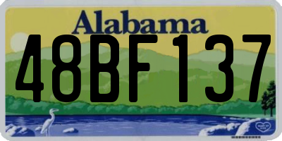 AL license plate 48BF137